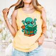 Octopus Reading Book Reading Bookworm Reader Comfort Colors Tank Top Grey Octopus Reading Book Reading Bookworm Reader Comfort Colors Tank Top Grey