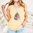 Oh What Fun It Is To Read Book Christmas Tree Premium Tri-Blend Comfort Colors Tank Top Grey