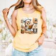 Owl Learning To Cook With Cookbook Chef Apron Stove Cooking Comfort Colors Tank Top Grey
