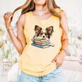 Papillon Books Reading Dog Breed Graphic For Men Women Kids Comfort Colors Tank Top Grey Papillon Books Reading Dog Breed Graphic For Men Women Kids Comfort Colors Tank Top Grey