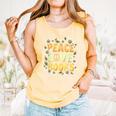 Peace Love Books Librarian Teacher Life Book Library Comfort Colors Tank Top Grey
