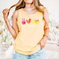Peace Love Books Reader Librarian Library Book Comfort Colors Tank Top Grey