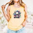 Psychological Thriller Reader Fan Skull Flowers Books Comfort Colors Tank Top Grey Psychological Thriller Reader Fan Skull Flowers Books Comfort Colors Tank Top Grey