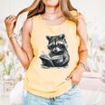 Raccoon With Book Cute Raccoons Reading Books Comfort Colors Tank Top Grey