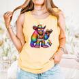 Rainbow Pride Bigfoot Reading Book With Heart Glasses Comfort Colors Tank Top Grey Rainbow Pride Bigfoot Reading Book With Heart Glasses Comfort Colors Tank Top Grey