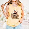 Read Book Reader Library Reading Librarian Pirate Bookworm Comfort Colors Tank Top Grey