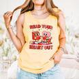 Read Your Heart Out Valentine Reading Book Girl Kid Teacher Comfort Colors Tank Top Grey