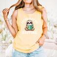 I Read Past My Bedtime Reading Sloth Book Lover Comfort Colors Tank Top Grey