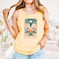 The Reader Bookish Cute Spooky Ghost Reading Book Tarot Card Comfort Colors Tank Top Grey