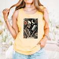 The Reader Tarot Card Skeleton Reading Book Bookworm Bookish Comfort Colors Tank Top Grey