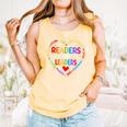 Readers Are Leaders Reading Teacher Women Kids Book Lovers Comfort Colors Tank Top Grey