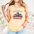 Reading With My Gnomies Reading Book Christmas Comfort Colors Tank Top Grey