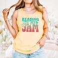 Reading Is My Jam Book Lover Bookworm Teacher Library Reader Comfort Colors Tank Top Grey