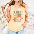 Reading Is My Therapy Book Lover Comfort Colors Tank Top Grey