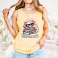 Readsalotl Axolotl Reading Books Glasses Bookworm Pun Fun Comfort Colors Tank Top Grey