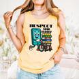 Respect Elders Cellphone Pushing Books In a Wheelchair Comfort Colors Tank Top Grey