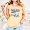 Retro Book Girl Summer Beach Vacation For Book Lover Comfort Colors Tank Top Grey