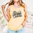Retro Book Worm Reading For Book Lovers Comfort Colors Tank Top Grey Retro Book Worm Reading For Book Lovers Comfort Colors Tank Top Grey