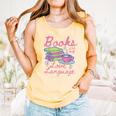 Retro Books Are My Love Language Valentine Book Lovers Comfort Colors Tank Top Grey