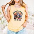 Retro I Just Want To Read Books And Pet Cats Cat Comfort Colors Tank Top Grey