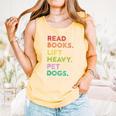 Retro Read Books Lift Heavy Pet Dogs Gym Book Lover Comfort Colors Tank Top Grey