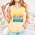 Retro Never Underestimate The Power Of a Boy With a Book Comfort Colors Tank Top Grey