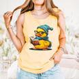 Rubber Duck Reading Book Rubber Duckie Reader Coffee Lover Comfort Colors Tank Top Grey Rubber Duck Reading Book Rubber Duckie Reader Coffee Lover Comfort Colors Tank Top Grey