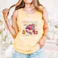 School Secretary Read Books And Know Things Flowers Flamingo Comfort Colors Tank Top Grey