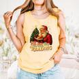 He Sees What You’Ve Been Reading Santa Book Lover Christmas Comfort Colors Tank Top Grey