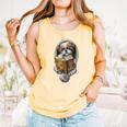 Shih Tzu Book How To Train Your Human Funny Dog Motif Comfort Colors Tank Top Grey