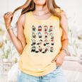 Snowman Reading Book Christmas Cozy Book Lover Bookish Comfort Colors Tank Top Grey