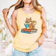 Squirrel Reading Book Glasses Bookworm Librarian Comfort Colors Tank Top Grey Squirrel Reading Book Glasses Bookworm Librarian Comfort Colors Tank Top Grey