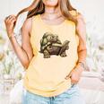 Sulcata Tortoise Reading A Book Comfort Colors Tank Top Grey