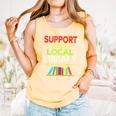 Support Your Local Library Librarian Reader Book Lover Comfort Colors Tank Top Grey