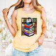Teacher Librarian Kawaii Penguin Book Lover Penguin Comfort Colors Tank Top Grey