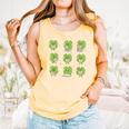 Teacher Reading Shamrock St Patrick’s Day Book Lover Kids Comfort Colors Tank Top Grey