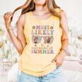 Teacher Summer Break Most Likely To Read Books All Summer Comfort Colors Tank Top Grey