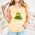 Toad-Ally 100 Days Smarter Frog Reading Book 100 School Day Comfort Colors Tank Top Grey