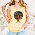 History Month Afro Women Book Lover Librarian Teacher Comfort Colors Tank Top Grey
