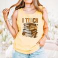 History Month I Teach Melanin Book Black Teacher Comfort Colors Tank Top Grey