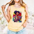 History Woman Reading Book Geometric Girl Educated Comfort Colors Tank Top Grey