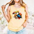 Toucan Reading Book Comfort Colors Tank Top Grey