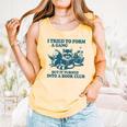 I Tried To Form A Gang But It Turned Into A Book-Club Reader Premium Tri-Blend Comfort Colors Tank Top Grey