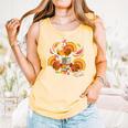 Turkey Reading Books Fall Thanksgiving Teacher Librarian Comfort Colors Tank Top Grey