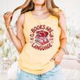 Valentine Book Lover Books Are My Love Language Women Girl Comfort Colors Tank Top Grey