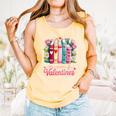 Valentine All Booked For Valentine Book Lovers Teacher Kid Comfort Colors Tank Top Grey
