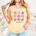 Valentine Teacher Cute Bows Apple Globe Pencil Books Art Comfort Colors Tank Top Grey Valentine Teacher Cute Bows Apple Globe Pencil Books Art Comfort Colors Tank Top Grey