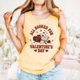 Valentines All Booked For Valentines Book Lover Girl Teacher Comfort Colors Tank Top Grey
