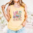 Wild About Reading Books Readers Lovers Bookworm Library Day Comfort Colors Tank Top Grey