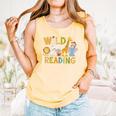 Wild About Reading Kid Love Wild Animal Books Back To School Comfort Colors Tank Top Grey